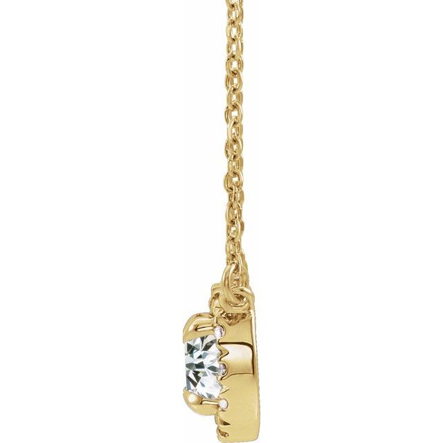 14K Yellow 1/3 CTW Lab-Grown Diamond French-Set 16-18' Necklace