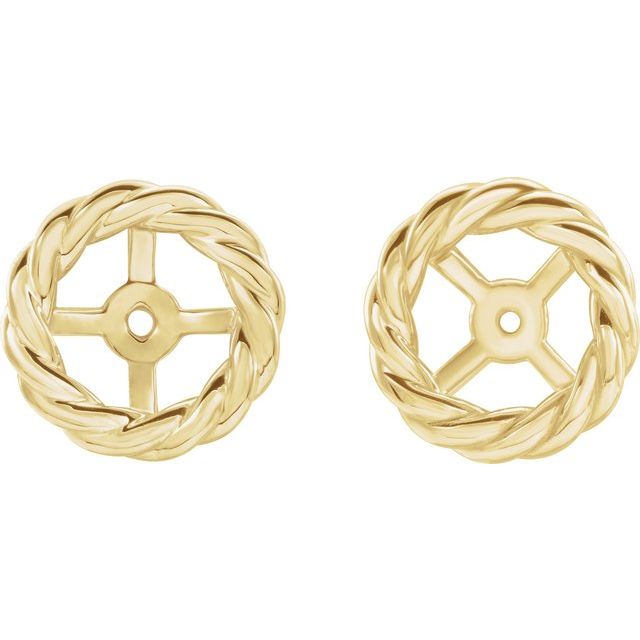 14k Yellow Rope Earring Jackets