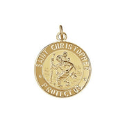 14K Yellow 15 mm St. Christopher Medal