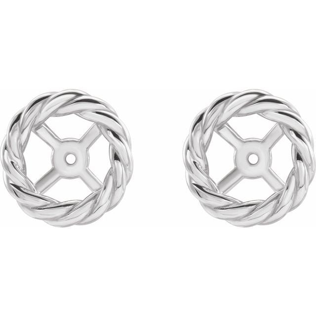 Sterling Silver Rope Earring Jackets