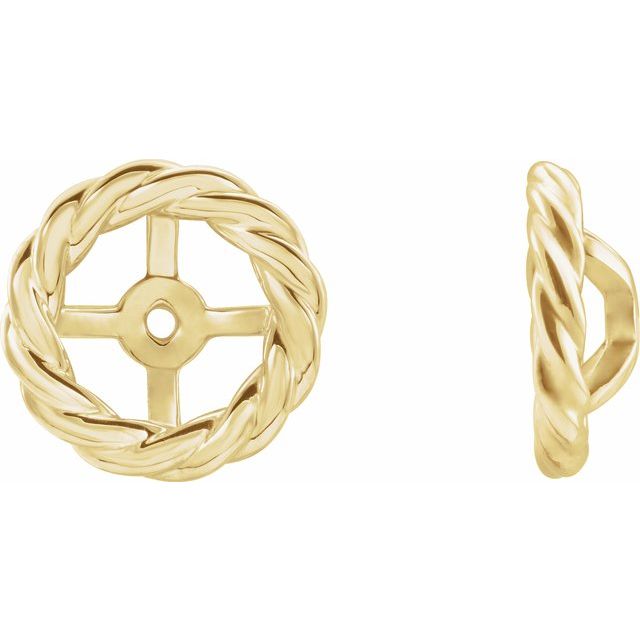 14k Yellow Rope Earring Jackets