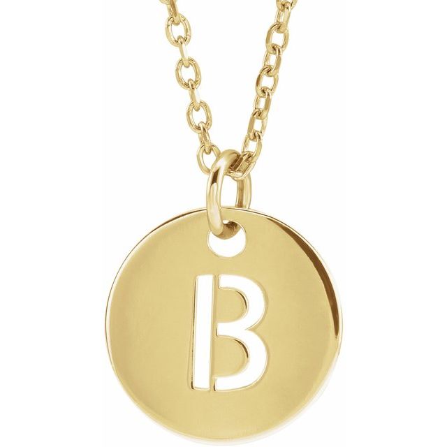 14K Yellow Initial B 16-18' Necklace