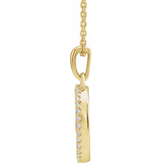 14K Yellow 1/5 CTW Natural Diamond Tree of Life 16-18' Necklace
