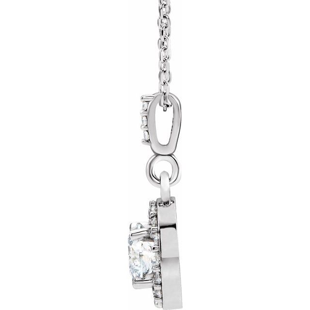 14K White 5/8 CTW Lab-Grown Diamond 18' Necklace