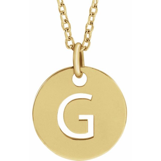 14K Yellow Initial G 16-18' Necklace