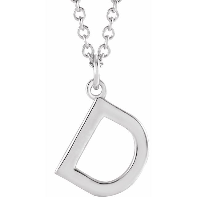 Sterling Silver Initial D Dangle 18' Necklace