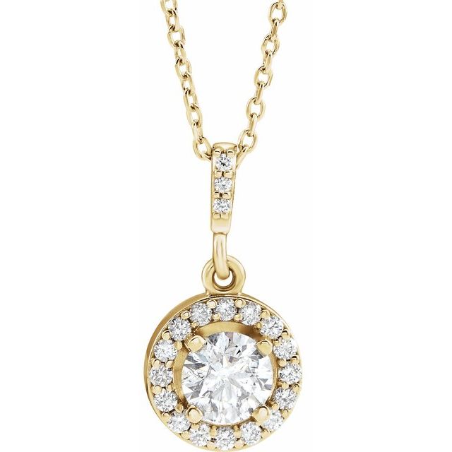 14K Yellow 5/8 CTW Lab-Grown Diamond 18' Necklace
