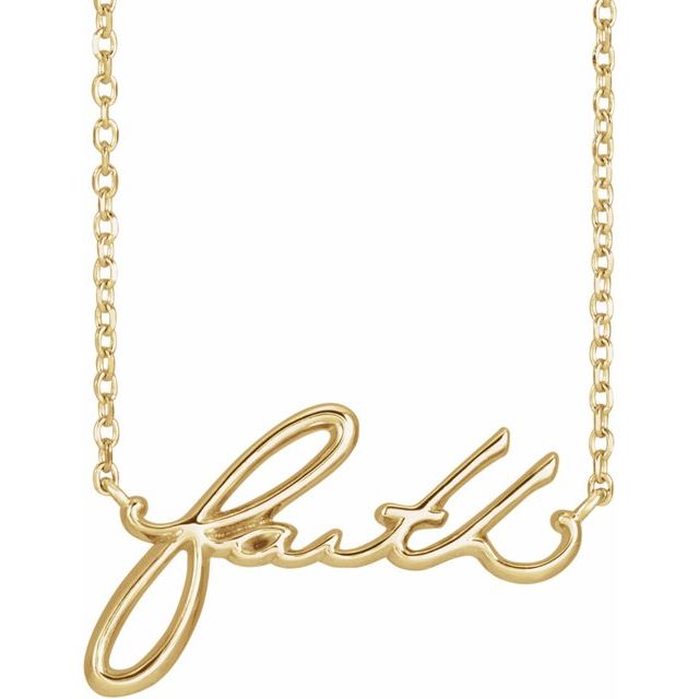 14K Yellow Faith 18' Necklace
