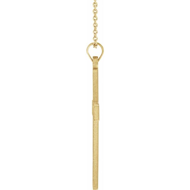 14k Yellow Cross 18' Necklace