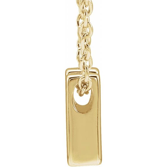 14K Yellow Initial H Slide Pendant 16-18' Necklace
