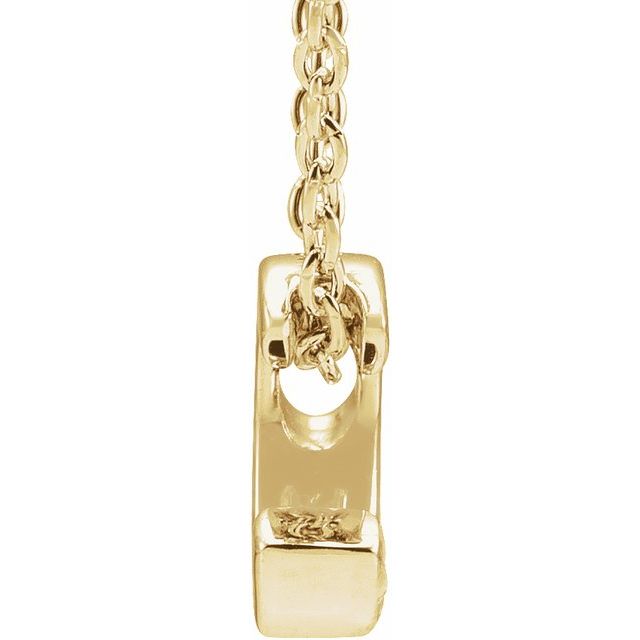 14K Yellow Initial C Slide Pendant 16-18' Necklace