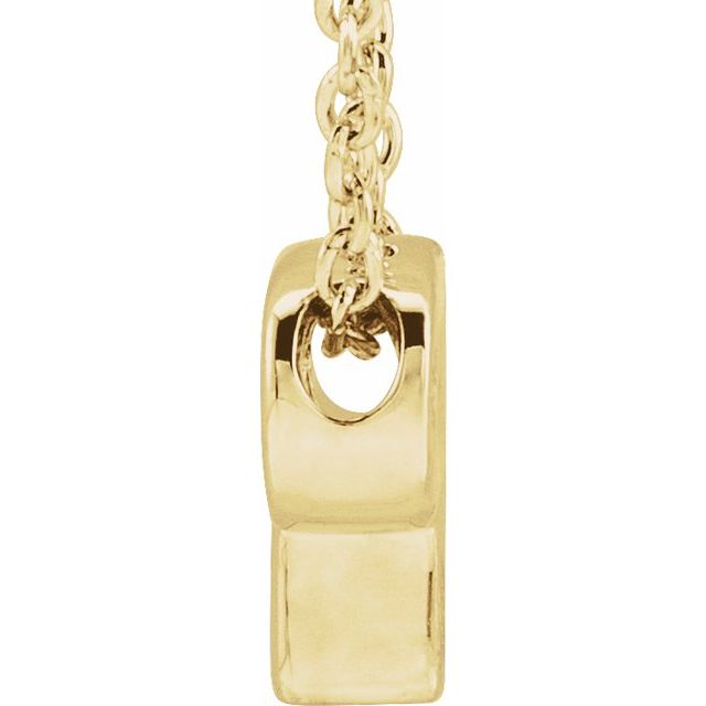 14K Yellow Initial P Slide Pendant 16-18' Necklace