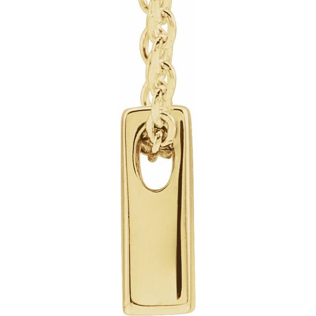 14K Yellow Initial M Slide Pendant 16-18' Necklace