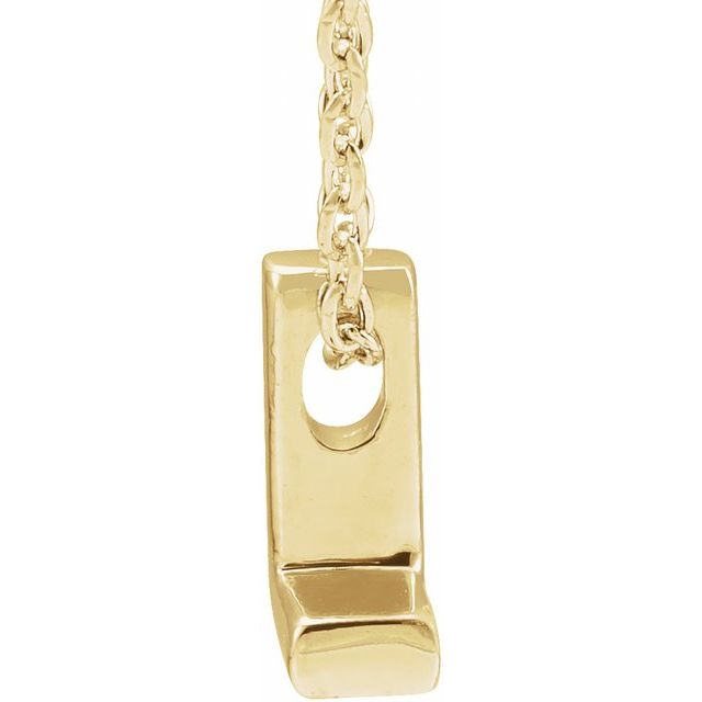 14K Yellow Initial L Slide Pendant 16-18' Necklace