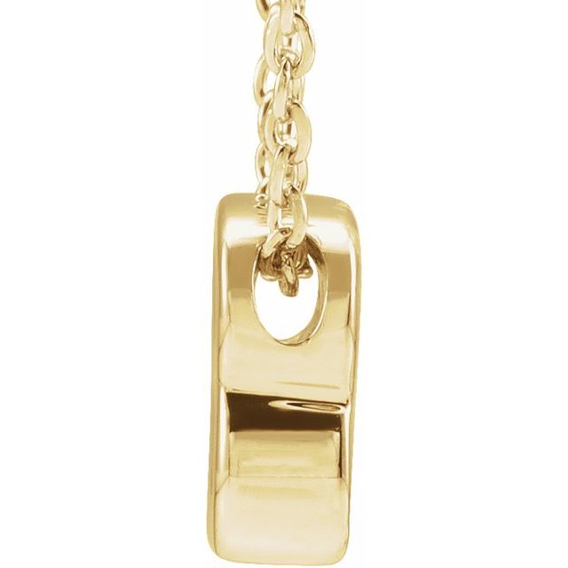 14K Yellow Initial B Slide Pendant 16-18' Necklace