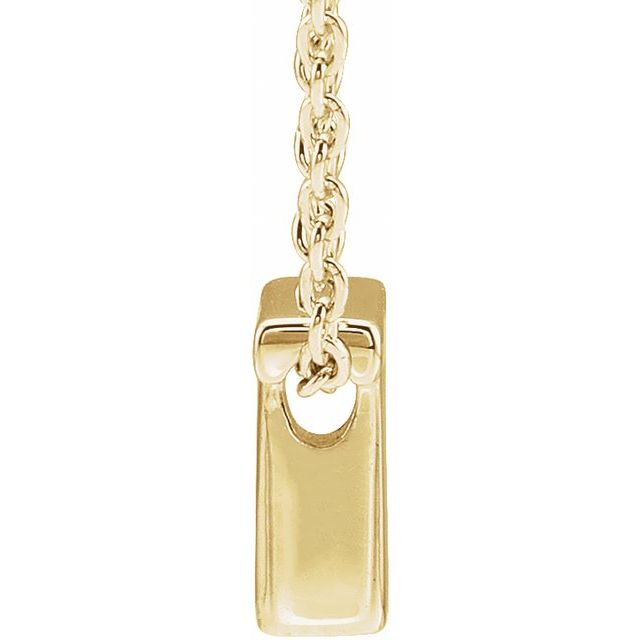 14K Yellow Initial T Slide Pendant 16-18' Necklace