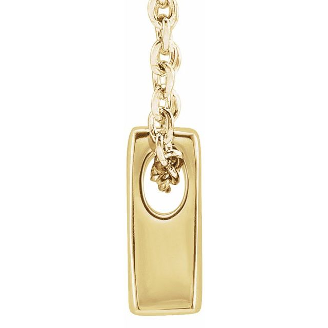14K Yellow Initial A Slide Pendant 16-18' Necklace