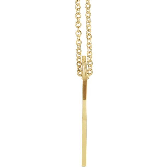 14K Yellow Faith, Hope, Love Pierced Loop 16-18' Necklace