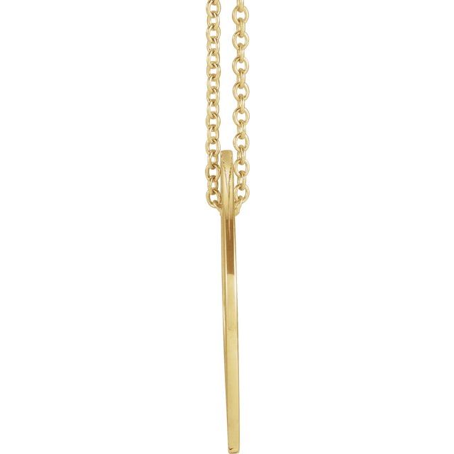 14K Yellow Engravable Pierced Loop 16-18' Necklace