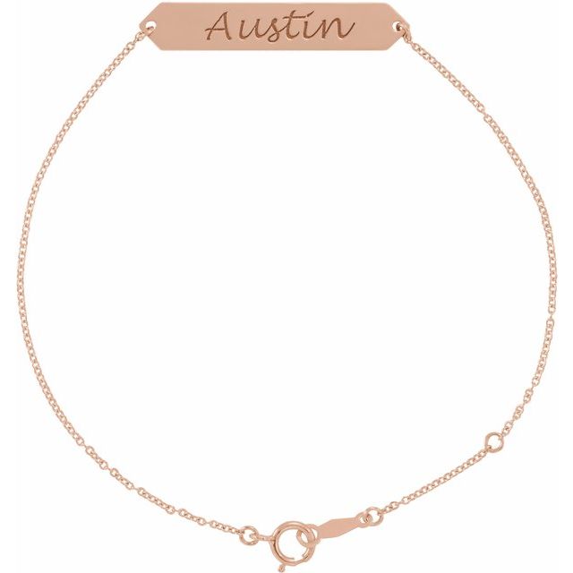 14K Rose Geometric 7-8' Bracelet