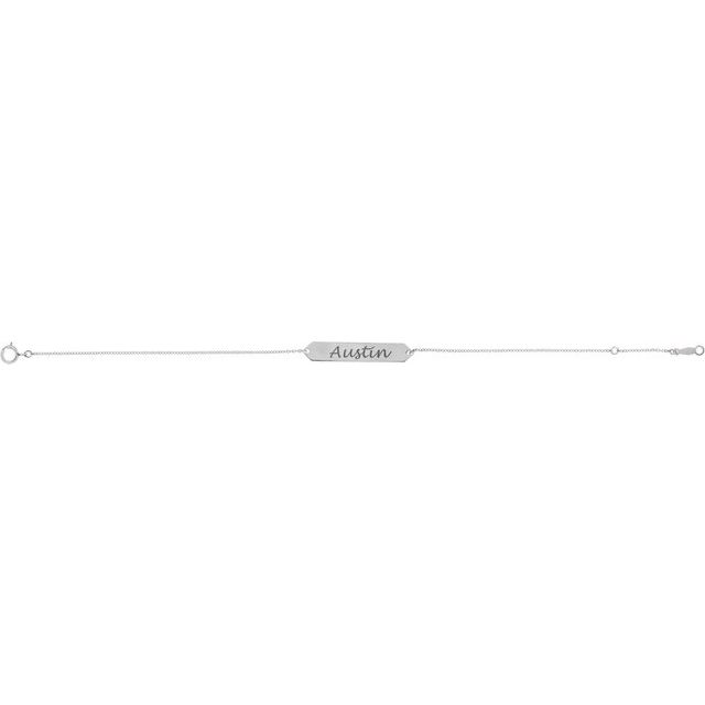 14K White Geometric 7-8' Bracelet