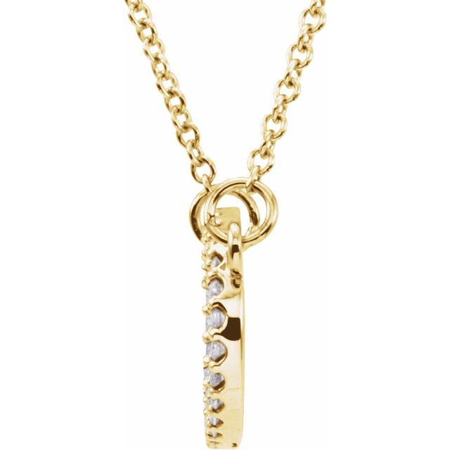 14K Yellow 1/8 CTW Natural Diamond 16' Necklace