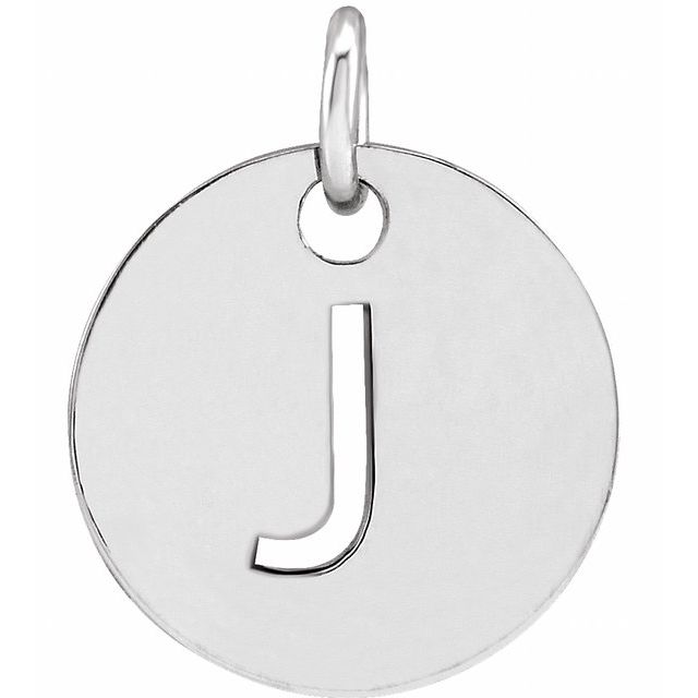 Sterling Silver Initial J Pendant