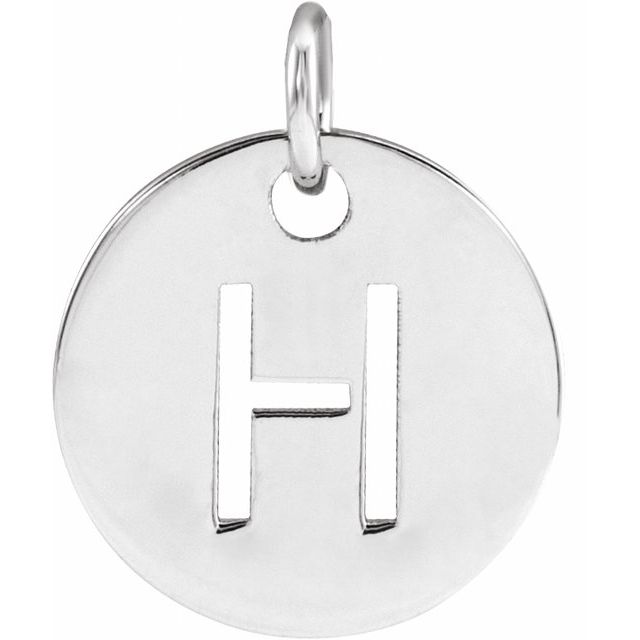 Sterling Silver Initial H Pendant