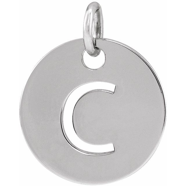Sterling Silver Initial C Pendant