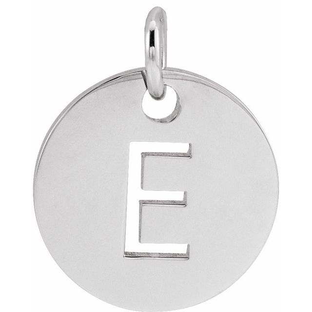 Sterling Silver Initial E Pendant