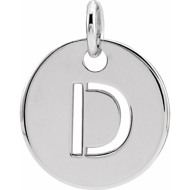 Sterling Silver Initial D Pendant