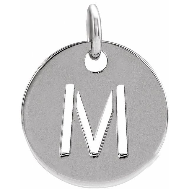 Sterling Silver Initial M Pendant