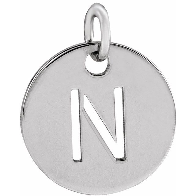 Sterling Silver Initial N Pendant