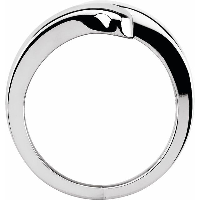 14K White Bypass Ring
