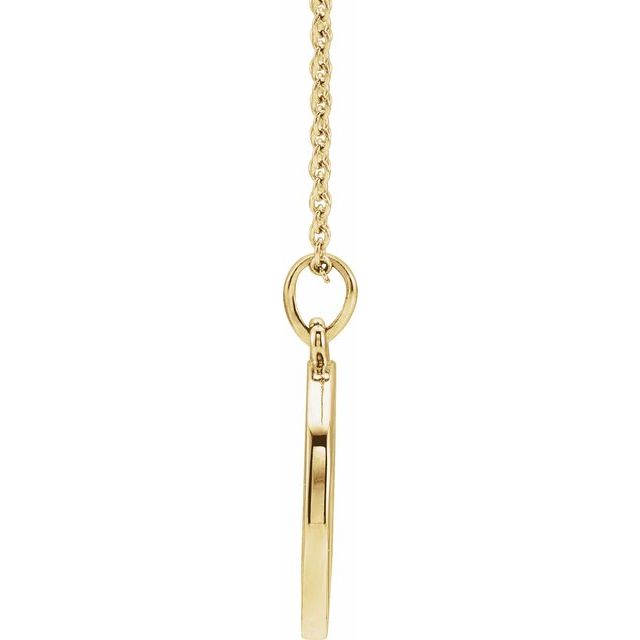 14K Yellow 1/5 CTW Natural Diamond Engravable 16-18' Necklace