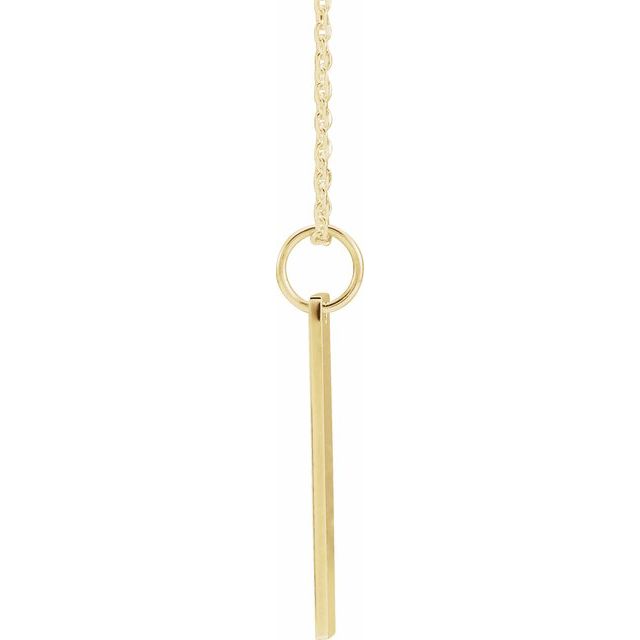 14K Yellow 20x5 mm Engravable Bar 20' Necklace