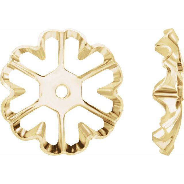 14k Yellow 6.6 Mm Id Earring Jackets