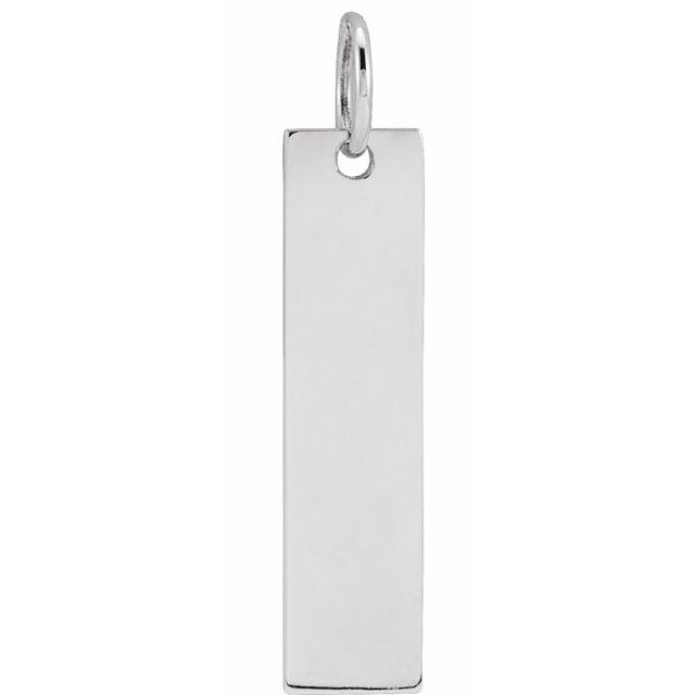 Sterling Silver 20x5 mm Engravable Bar Pendant