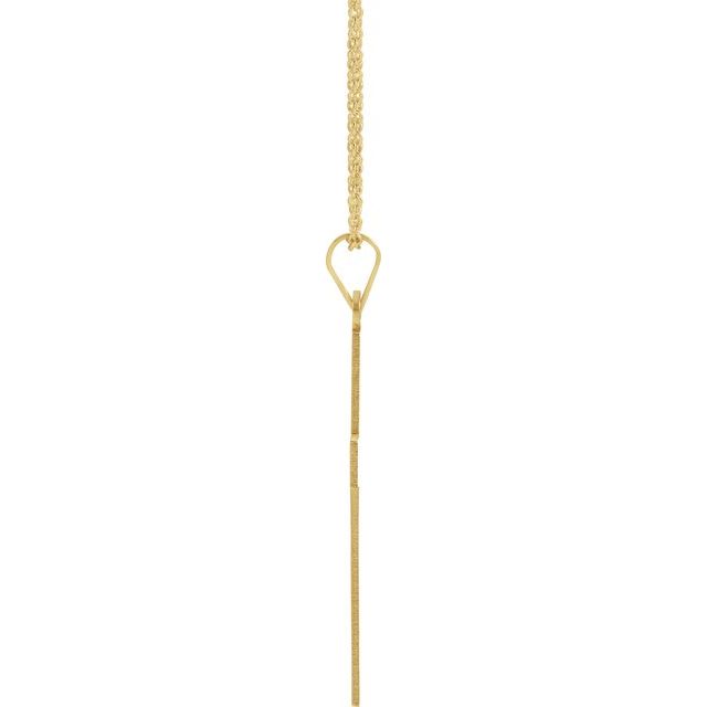 14k Yellow 28 X 18 Mm Cross 18' Necklace