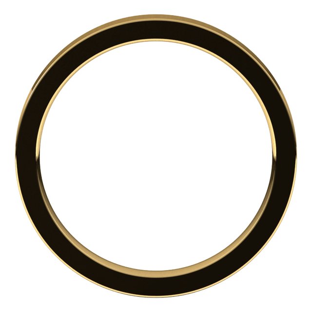 18K Yellow 2.5 mm Flat Comfort Fit Band Size 6