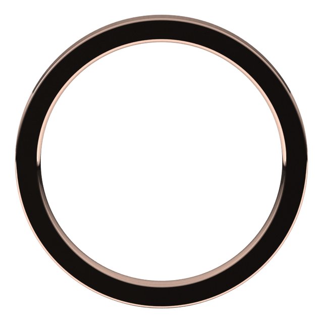 14K Rose 2 mm Flat Comfort Fit Band Size 6.5