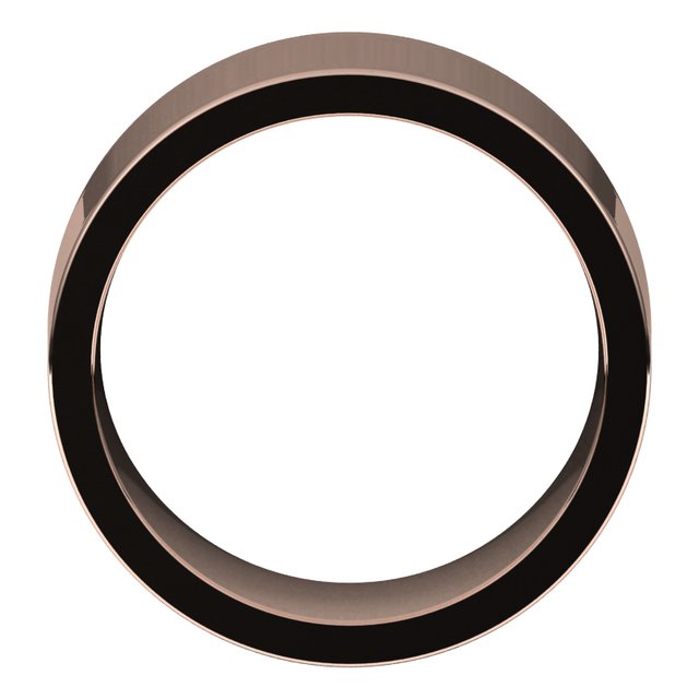 14k Rose 10 Mm Flat Comfort Fit Band Size 13