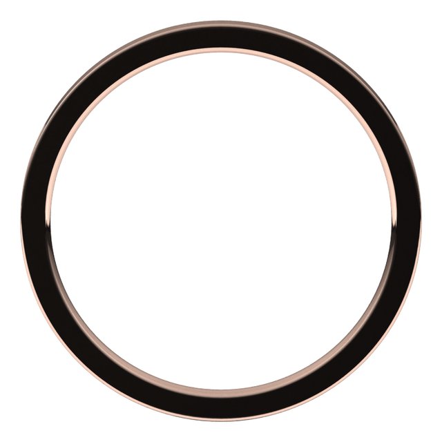14K Rose 1.5 mm Flat Comfort Fit Light Band Size 9.5