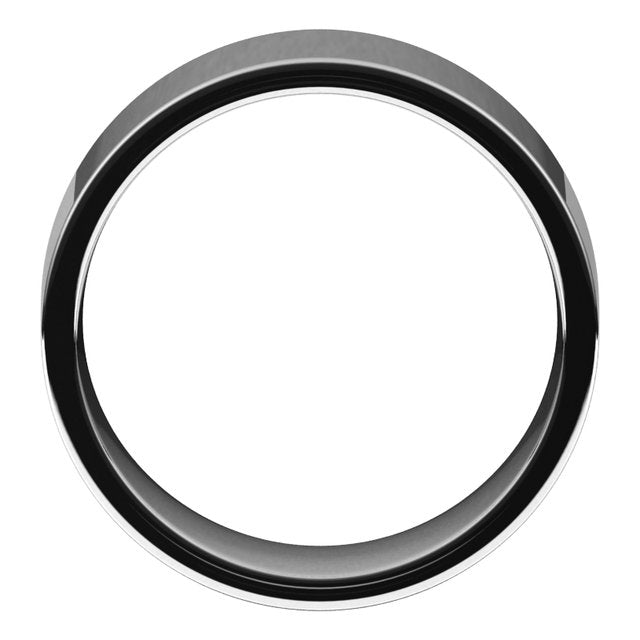 14K White 8 mm Flat Comfort Fit Light Band Size 13