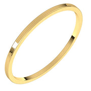 14K Yellow 1 mm Flat Ultra Light Band Size 10