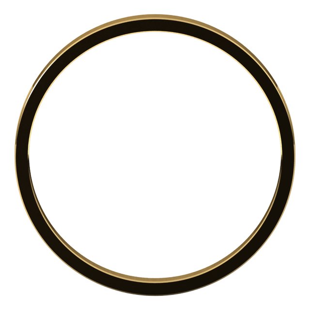 18K Yellow 2 mm Flat Ultra-Light Band Size 6