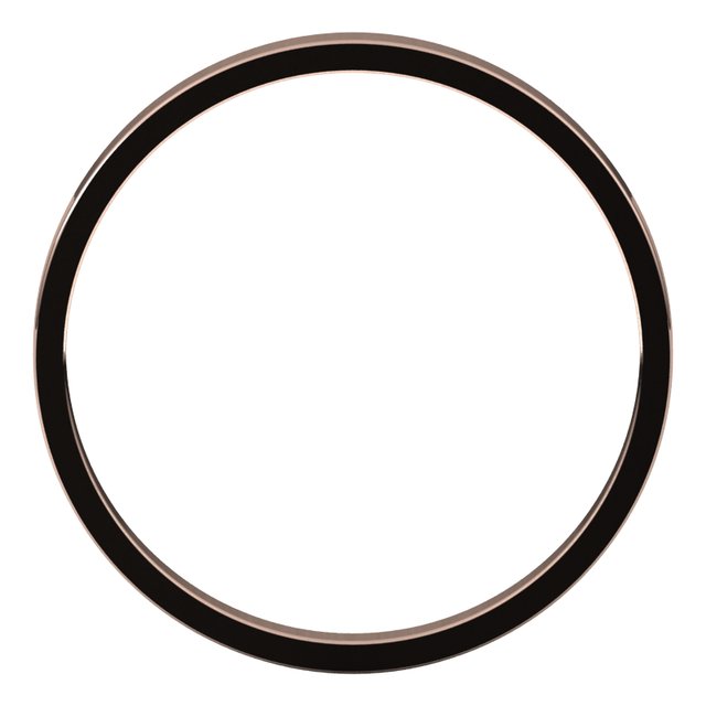 18K Rose 2 mm Flat Ultra-Light Band Size 6.5