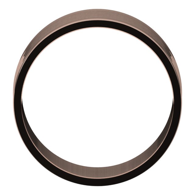 14K Rose 9 mm Flat Ultra Light Band Size 15.5