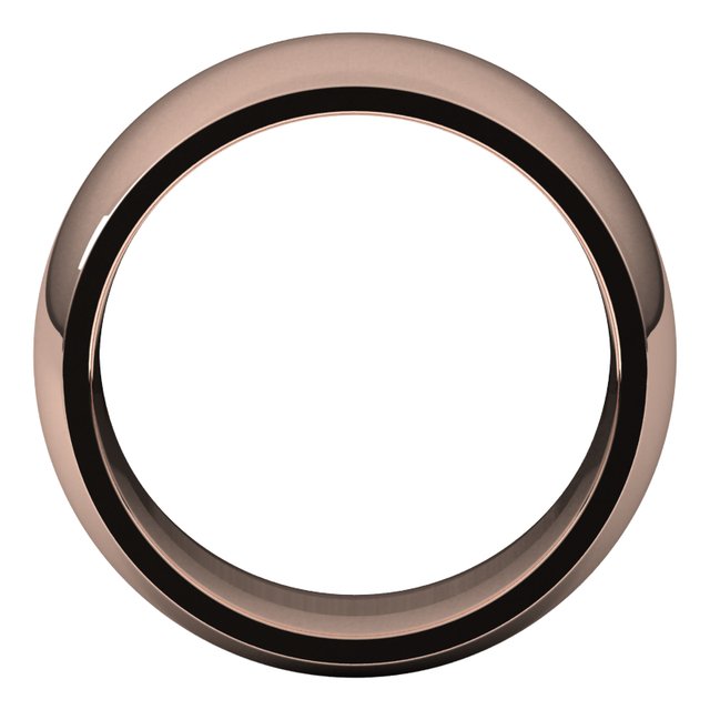 14k Rose 10 Mm Half Round Comfort Fit Band Size 4.5