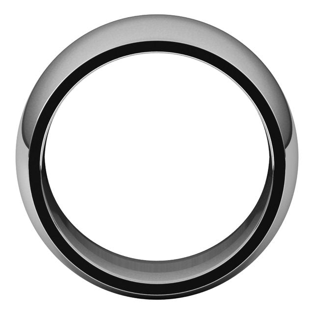 14k White 12 Mm Half Round Comfort Fit Band Size 13